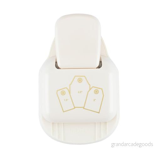 Vaessen Creative 3 i 1 Tag Punch etiketter 3,8/5,1/6,4 cm korttillverkning tillbehör hörnskärare för etiketter, kort, inbjudningar och klippbok hantverksmaterial 8716052206674