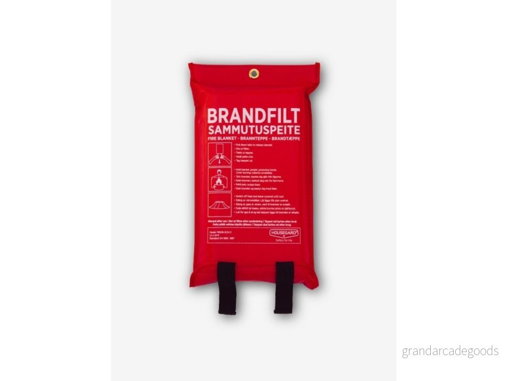 Housegard Brandfilt med silikonbeläggning - 120x180 cm - Röd 7320896020252