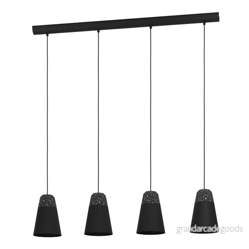 EGLO LED taklampa Valcasotto, 1 flammig minimalistisk, takstrålkastare i metall, vardagsrumslampa svart, kökslampa, spot varm vit, GU10 uttag 9002759995140