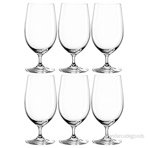Leonardo Ciao+ ölglas, öltulpan med draget handtag, diskmaskinssäkra set om 6, 390 ml, 061451 4045037614512