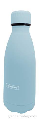 Dubbelväggig flaska i rostfritt stål 350 ml. ljusblå 8436588851420