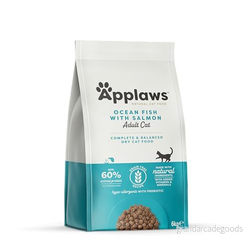Applaws Komplett Naturlig och Spannmålsfri Torr Vuxen Kattmat - Havsfisk Med Lax - 6 kg 5060122497312