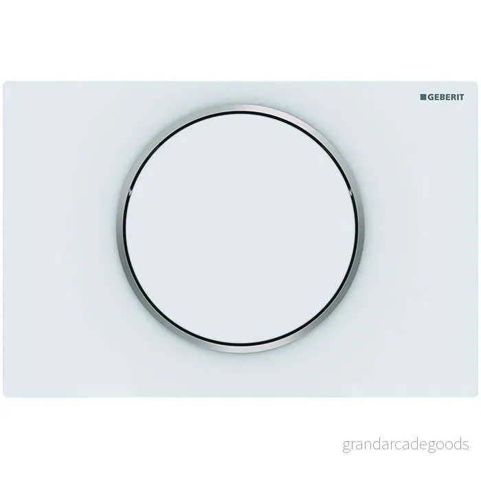 Geberit Sigma 10 Spolplatta Vit Blank Krom 4025416197898