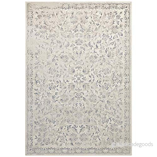 Hanse Home Sammetsmatta Orient Mahal detaljerad design kant ornament klassisk, storlek: 160 x 230 cm, färg: kräm/jeansblå 4260659061814