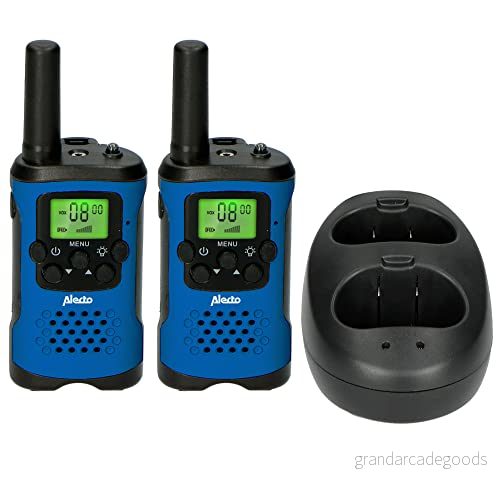 Alecto FR175BW Walkie Talkies för barn och vuxna 2 radioapparater med 7 km räckvidd blå 8712412592623