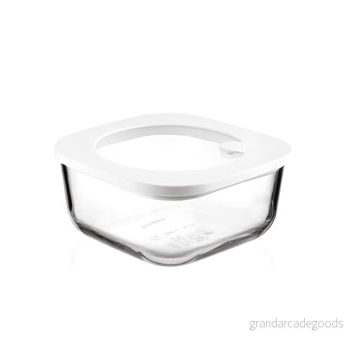 Guzzini Kitchen Active Design, STORE&MORE GLASS, Lufttät glasbehållare för kyl/frys/mikrovågsugn (M) Transparent, 16 x h7,6 cm 965 cc 11330111 8008392354154