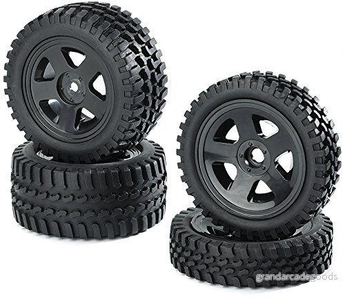 Carson 500900027 1:10 däck/fälgset All Terrain, modellbyggtillbehör, svart 4005299900273