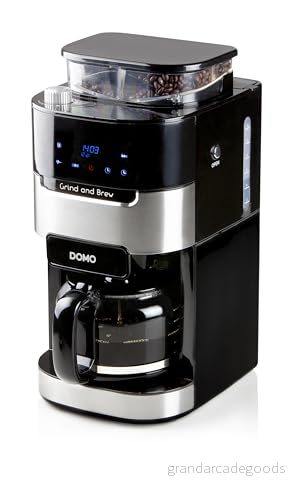 Domo Grind & Brew DO721K Helautomatisk kaffemaskin svart, rostfritt stål 5411397144775