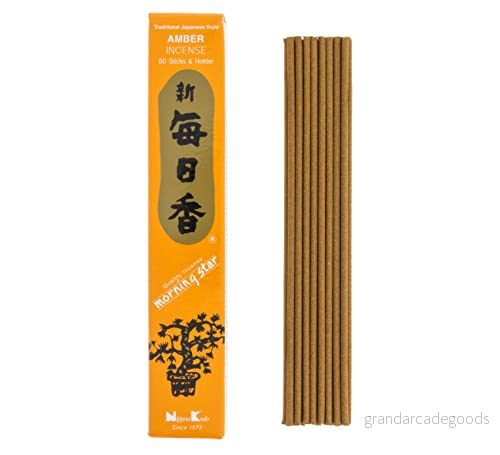 Nippon Kodo morgonstjärna bärnsten rökelse japansk stil 50 barer inkluderar censer 4902125189003