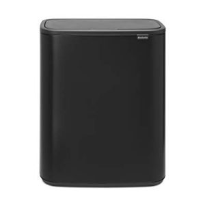 Brabantia Bo Touch Bin, Matt Black, 2 innerhinkar (2 x 30L) 8710755221484
