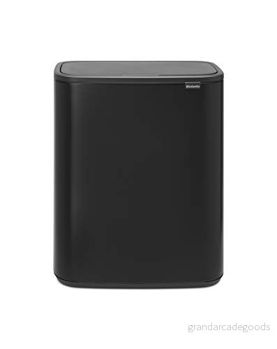 Brabantia Bo Touch Bin, Matt Black, 2 innerhinkar (2 x 30L) 8710755221484