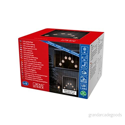 Konstsmide 4044 103 Ljusslinga gardin av snöflingor 7318300441038