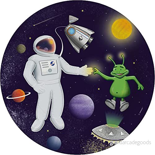amscan 8 eko tallrikar * SPACE PARTY för barns födelsedag och temafest FSC certifierad astronat rymden barn fest papperstallrikar festtallrikar 194099094153