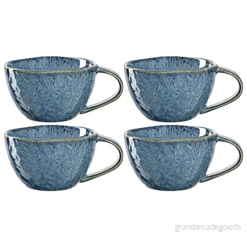 LEONARDO HOME 018588 MATERA keramikmugg 290 ml, blå, set om 4, keramik 4045037185883