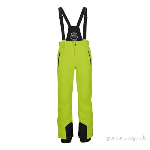 Killtec Enosh funktionsbyxor, skidbyxor för män med avtagbart handtag, kantskydd och snöfall, vårgrön, XL EU 4061393839819