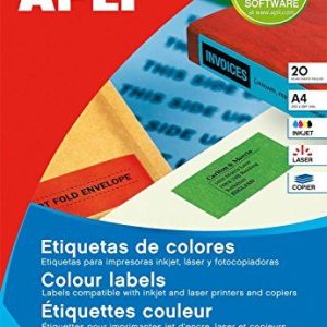 APLI 1596 etiketter blå permanent 105,0 x 37,0 mm 20 ark 8410782015963