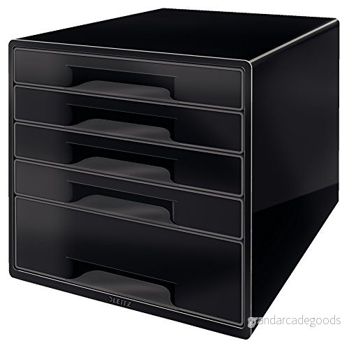 Leitz CUBE Lådbox med 5 lådor Svart 4002432115501