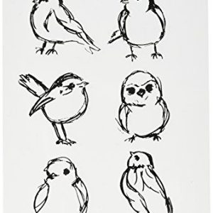 Ranger ”Scribbly Small Birdies” självhäftande gummistämpelset, 6″ x 9″ 789541050414 Ranger ”Scribbly Small Birdies” självhäftande gummistämpelset, 6″ x 9″ 789541050414