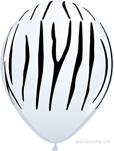 Folat White Balloons Zebra Print 28 cm 25 stycken 71444370448
