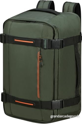 American Tourister unisex Urban Track handbagage (1 pack), Grön (mörk kaki), Handgepäck 15.6 Zoll, 5400520219350
