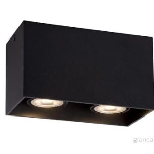 Lucide Bodi takspotlight, kantig, svart, GU10, 2 lampor, aluminium 5411212091628 Lucide Bodi takspotlight, kantig, svart, GU10, 2 lampor, aluminium 5411212091628