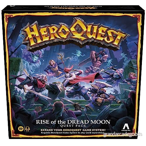 Avalon Hill HeroQuest Rise of the Dread Moon uppdragspaket, spelsystem krävs för att spela, rollspel Engelsk version 5010996161918