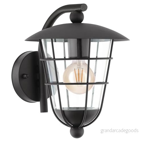 EGLO Utomhusvägglampa Pulfero, svart, nedåt 9002759948412