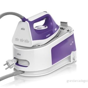 Braun CareStyle 1 IS 1014 VI ångstrykstation, SuperCeramic stryksula, 3 termostatinställningar, vertikal ångfunktion, Easy CalcClean, ångpuff 360 g/min, 1,5 l vattentank, 2200 W, vit lila 8021098280510 Braun CareStyle 1 IS 1014 VI ångstrykstation, SuperCeramic stryksula, 3 termostatinställningar, vertikal ångfunktion, Easy CalcClean, ångpuff 360 g/min, 1,5 l vattentank, 2200 W, vit lila 8021098280510