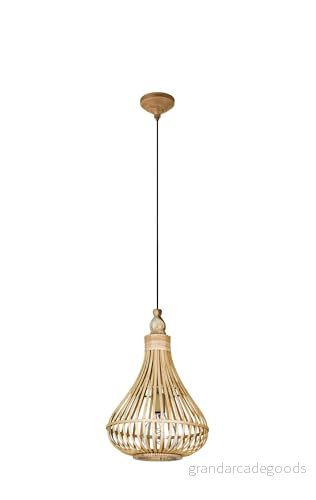 EGLO Hänglampa Amsfield - Ø 35 cm - E27-fäste - Naturfärg 9002759497729