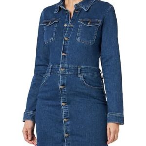 Bestseller A/S Dam ONLANNIKA LS stretch DNM Dress CRO klänning, Medium blå Denim, XS, Blue XS 5715320636390 Bestseller A/S Dam ONLANNIKA LS stretch DNM Dress CRO klänning, Medium blå Denim, XS, Blue XS 5715320636390