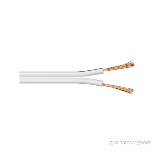 Goobay 67749 Högtalarkabel 2 x 1,5 mm² CCA tråd/boxkabel ljudkabel meter/högtalarkabel kabelkabel/kabel/kabel/kabel/vit/50 meter 4040849677496