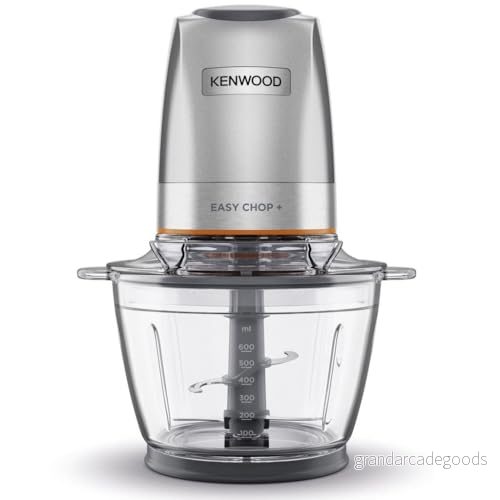 Kenwood EasyChop+ CHP62.400 SI elektrisk dokumentförstörare med fyrfaldiga blad av rostfritt stål, entouch drift, isrullare, 0,6 l arbetsbehållare, diskmaskinssäker, 500 W, svart 5011423006680