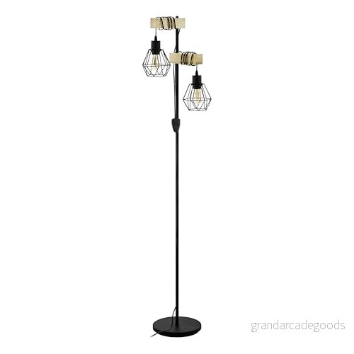 EGLO TOWNSHEND 5 golvlampor svart, brun 9002759431372