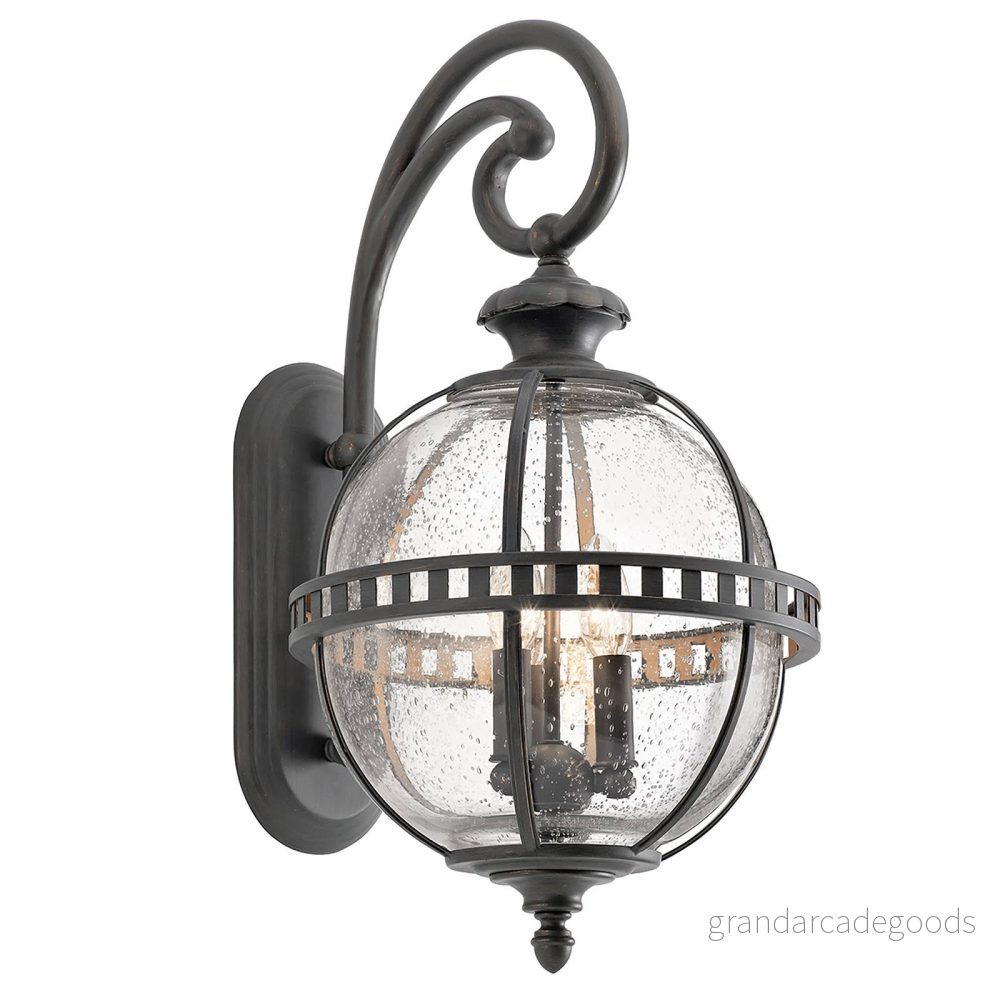 KICHLER Utomhusvägglampa Halleron, Ø 30,5cm, londonderry 5024005269212