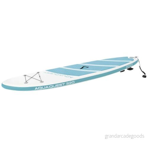 Intex Aqua Quest 320, Paddelbräda (SUP Stand Up Paddle board), Platt, Blå, Ljusblå, Vit, EVA (Ethylene Vinyl Acetate), Polyvinylklorid (PVC), Aluminium 6941057422817