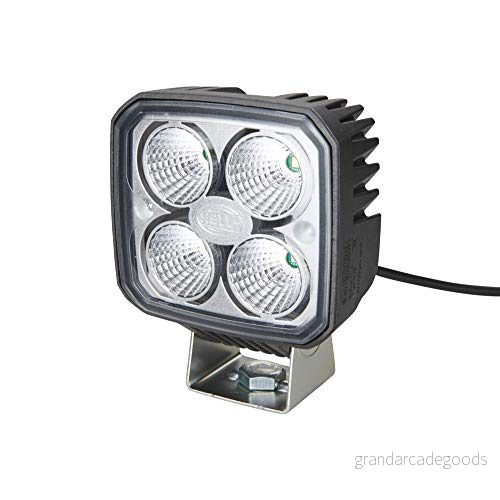 HELLA LED Arbetsstrålkastare Q90 compact 12V / 24V 1200lm skruvad/påbyggd svängbar monteringsbygel Fjärrbelysning Kabellängd: 500mm 1GA 996 284 011 9002920157728