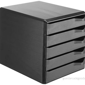 Leitz Lådskåp 5 lådor för A4 svart 4002432363377 Leitz Lådskåp 5 lådor för A4 svart 4002432363377