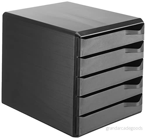 Leitz Lådskåp 5 lådor för A4 svart 4002432363377
