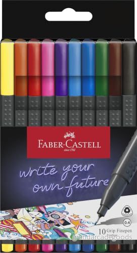 Faber Castell Fineliner GRIP Finepen (set med 10) 4005401516101