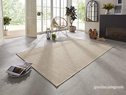 Elle Decor platt vävd inomhus och utomhatta i handgjord look treuxkräm, 160 x 230 cm 4260578029612