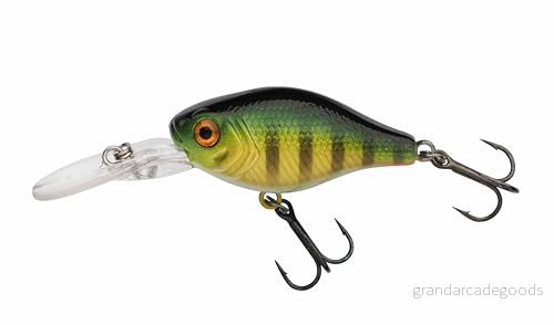 Berkley Pulse Fry Deep Crankbait fiskedrag, hårt bete med hög gjutbarhet, sjunkande fiskmask för abborre, öring, gädda, asp, långdistansgjutning, djupdykande crankbait, 3,8 cm, Goldie 28632307939