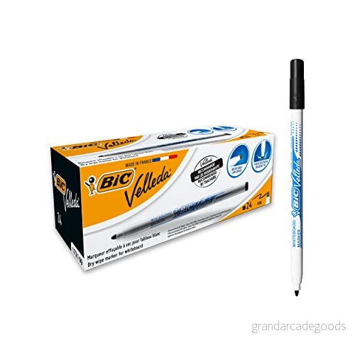 BIC Velleda 172109 Whiteboardpennor svart, låda med 24 3086121721090