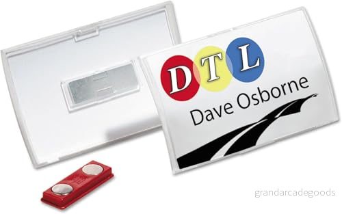 Durable 821519 Namnskylt CLICK FOLD med magnet 54x90 mm - transparent - 10 st. 4005546803067