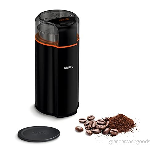 Krups GX3328 Silent Vortex elektrisk kaffe och kryddkvarn 3 i 1 kvarn för kaffebönor, kryddor, örter supertyst diskmaskinssäker avtagbar slipskål lock svart 3016661172649 Krups GX3328 Silent Vortex elektrisk kaffe och kryddkvarn 3 i 1 kvarn för kaffebönor, kryddor, örter supertyst diskmaskinssäker avtagbar slipskål lock svart 3016661172649