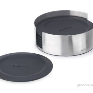 Blomus LARETO Set med 6 underlägg av silikon, rostfritt stål, extremt halkfria, förhindrar repor, (HBT: 4 x 11,2 cm, svart, 63476) 4008832634765 Blomus LARETO Set med 6 underlägg av silikon, rostfritt stål, extremt halkfria, förhindrar repor, (HBT: 4 x 11,2 cm, svart, 63476) 4008832634765