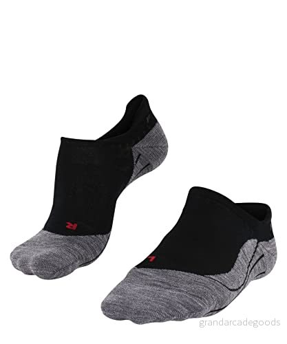 FALKE dam Vandringsstrumpor TK5 Wander Invisible W In ull funktionsmaterial tunn antiblåsning 1 par, Svart Black Mix 3010, 41 42 4043876986883