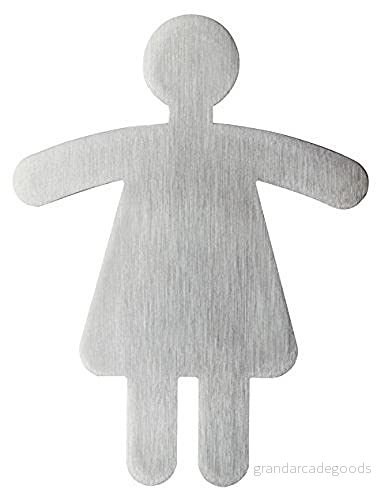 Durable 495023 symbolskylt "WC dam", silverfärgad 4005546401171