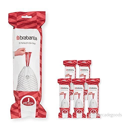 Brabantia Müllbeutel PerfectFit Multipack, Vit Kod J, 120 Påsar 8710755138362