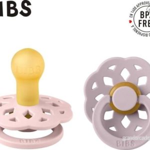 BIBS Boheme Napp 2 pack Latex Stl Rund, Blossom/Dusky Lilac 5713795229192 BIBS Boheme Napp 2 pack Latex Stl Rund, Blossom/Dusky Lilac 5713795229192