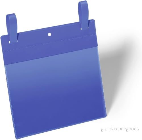 Durable Plastficka A5L med fästband - Blå - 50 st 4005546109084